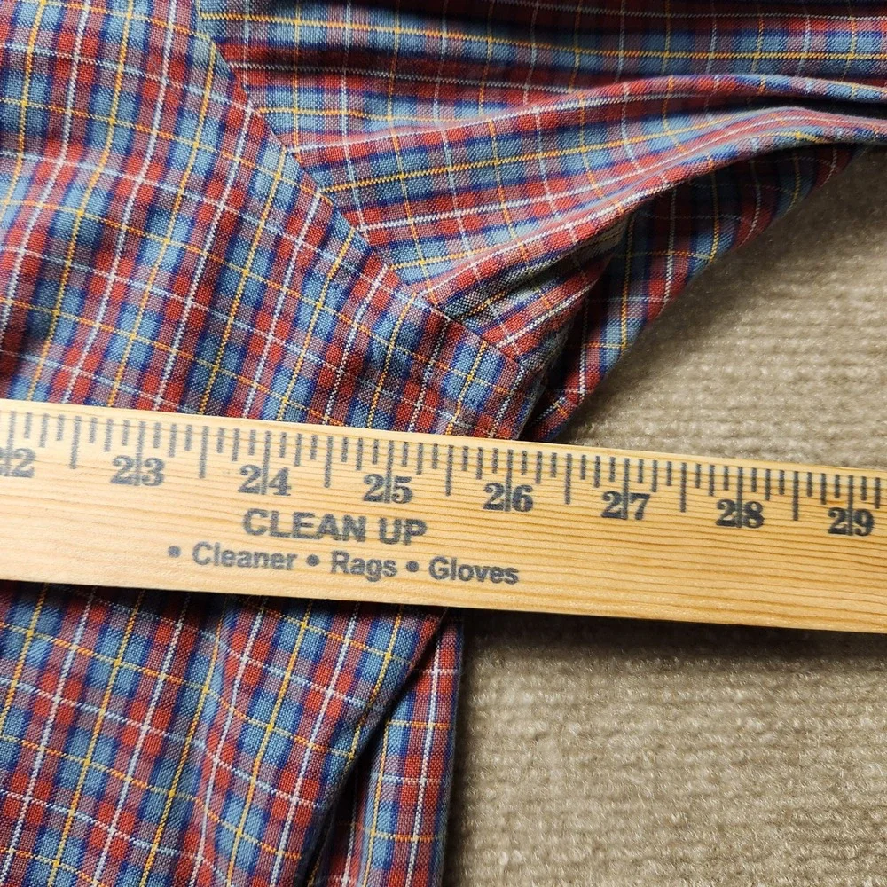 Polo Ralph Lauren Button Down Mens XL Red Blue Plaid Long Sleeve Pony Logo Shirt